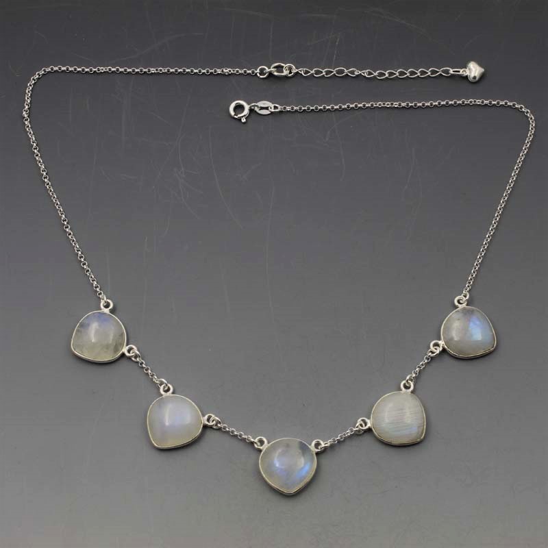 Moonstone necklace silver